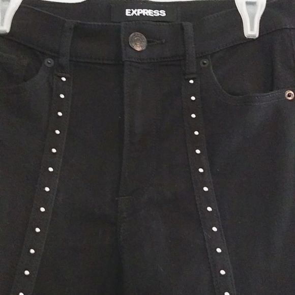 Express skinny jeans with rivets black size 4 - Picture 2 of 5